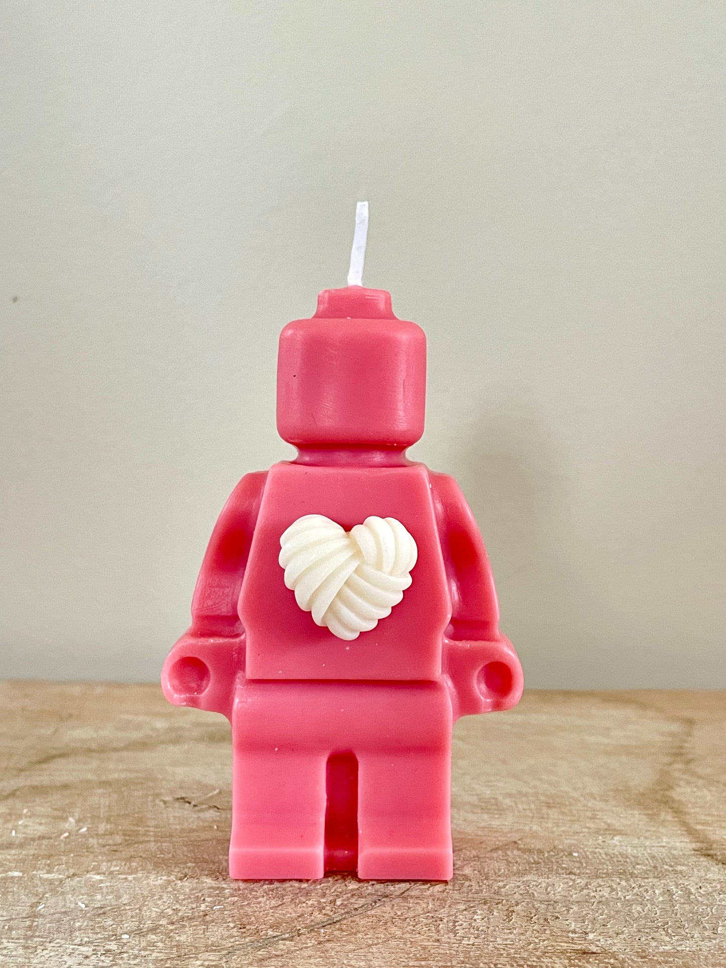Bougie robot cœur
