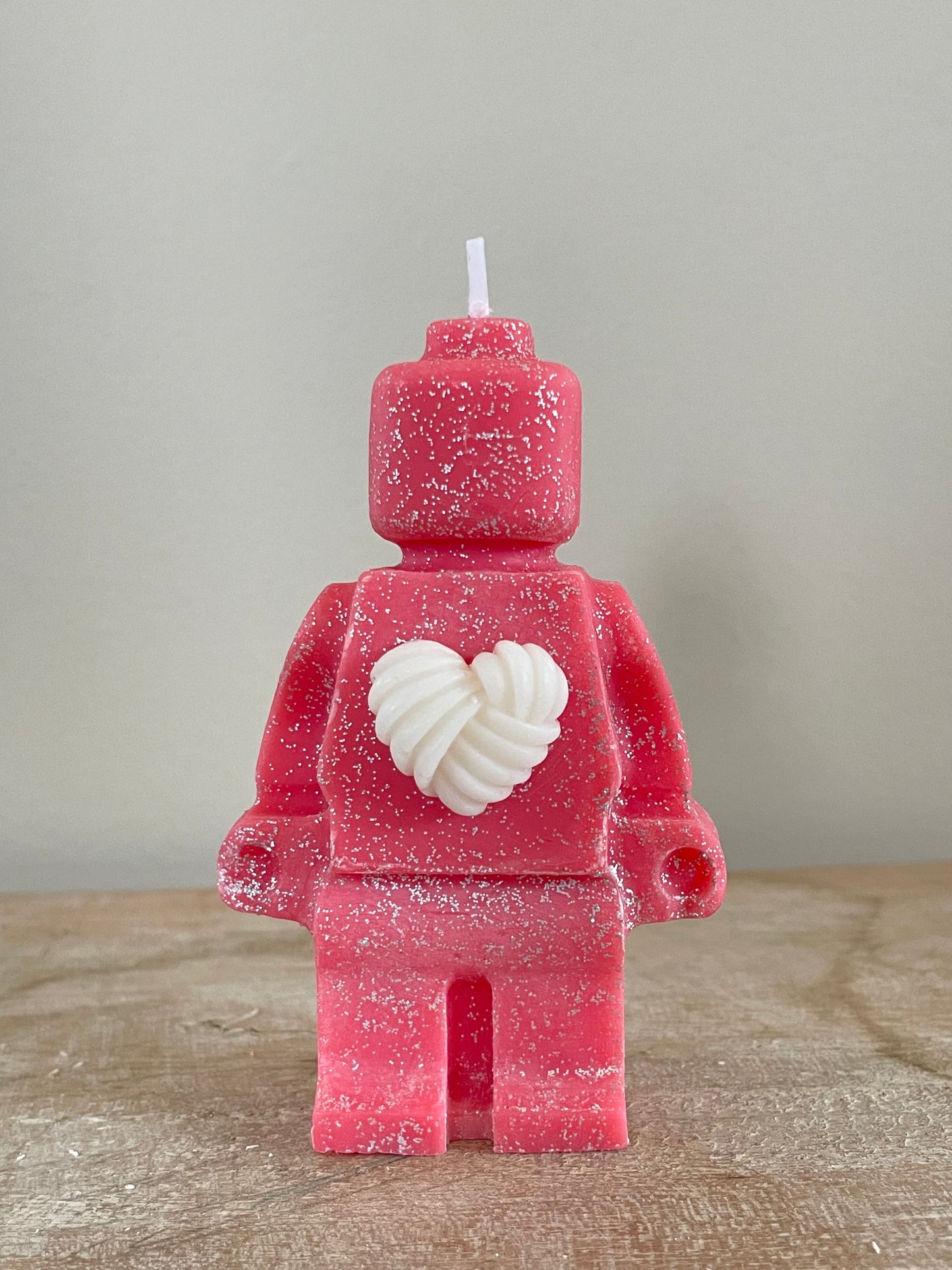 Bougie robot cœur
