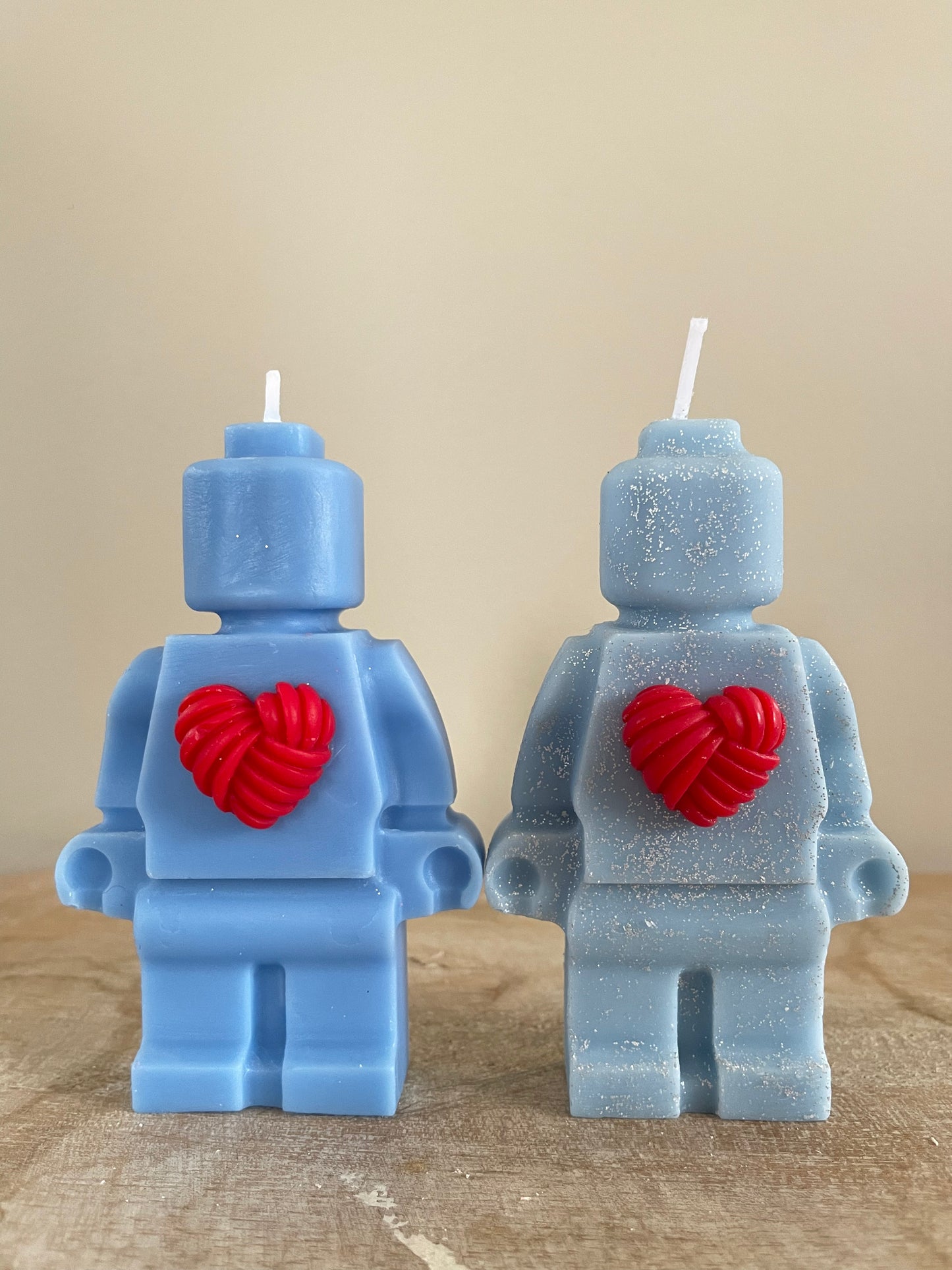 Bougie robot cœur