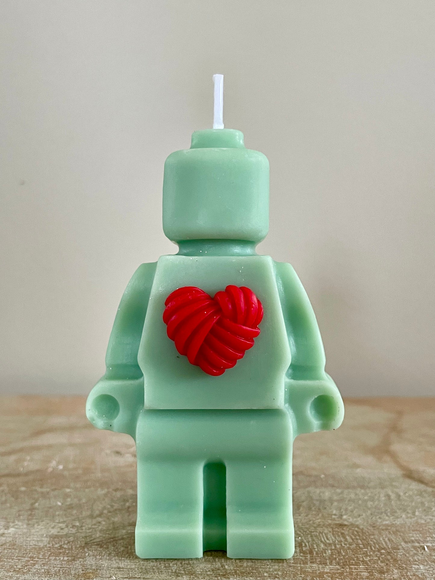Bougie robot cœur