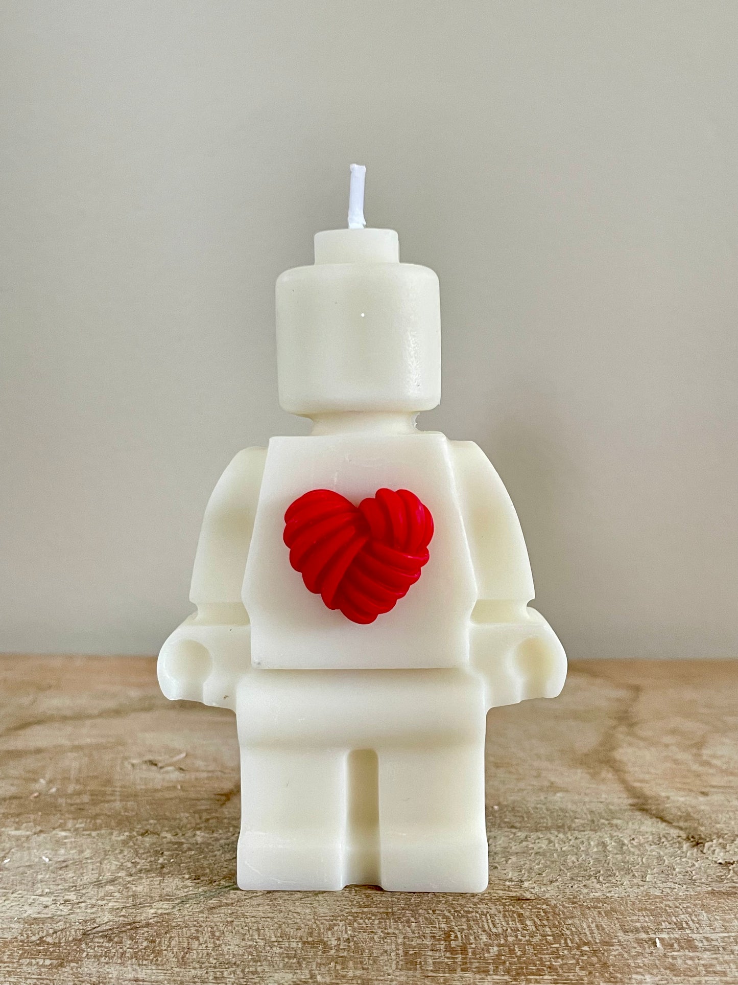 Bougie robot cœur