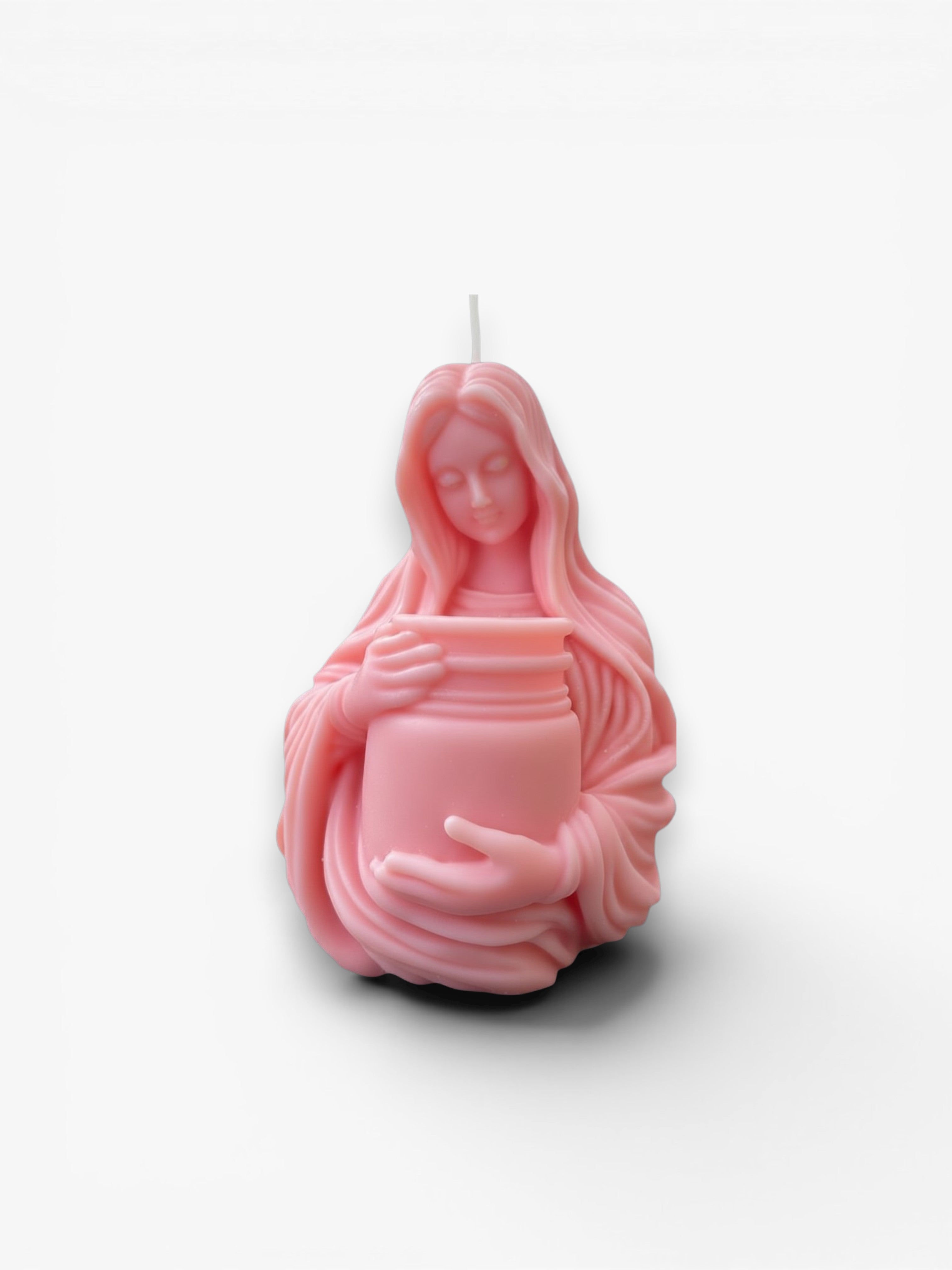 Bougie Vierge Marie rose 