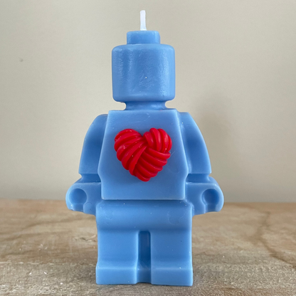 bougie robot coeur 