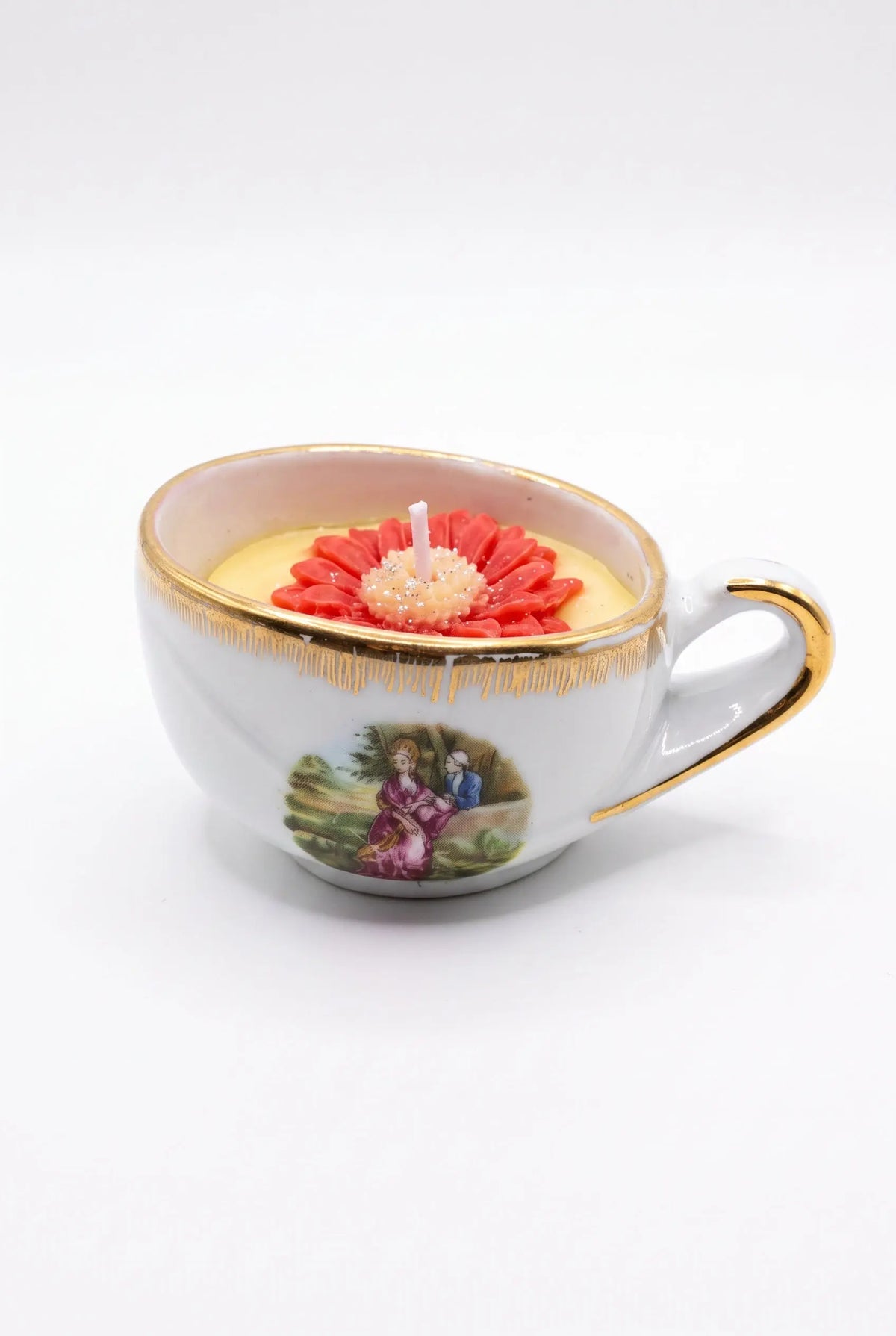 Bougie Porcelaine Petite Tasse Vintage Fait Main Comme tu veux.