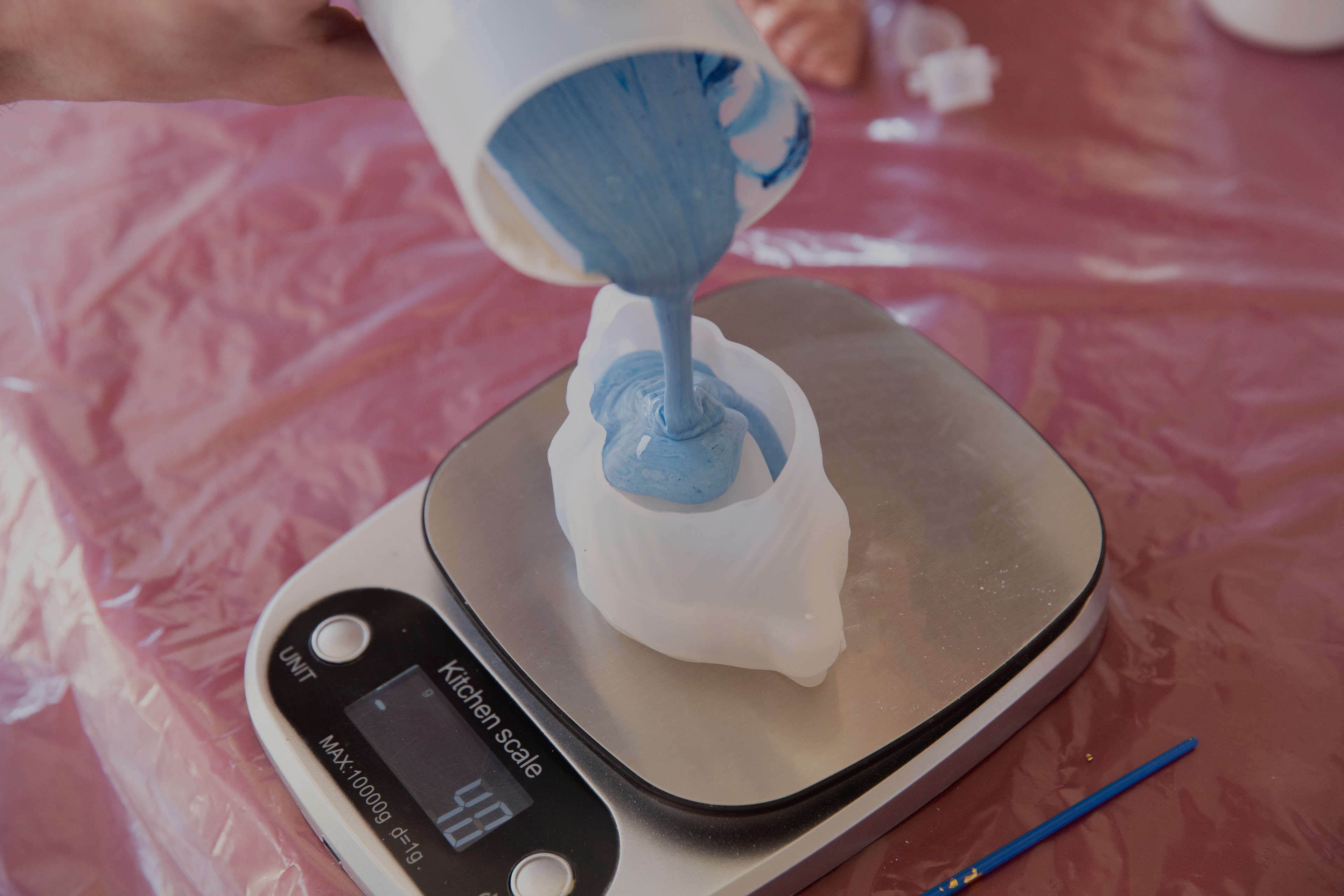 Photo mise en situation Jesmonite atelier