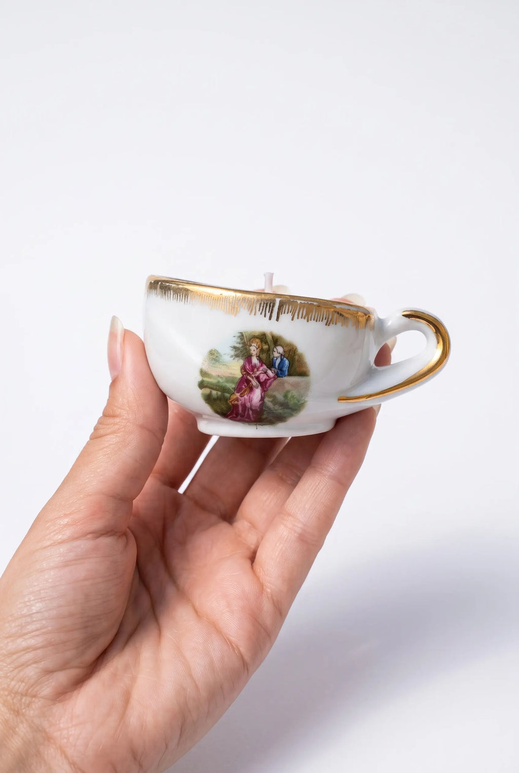 Bougie Porcelaine Petite Tasse Vintage Fait Main Comme tu veux.