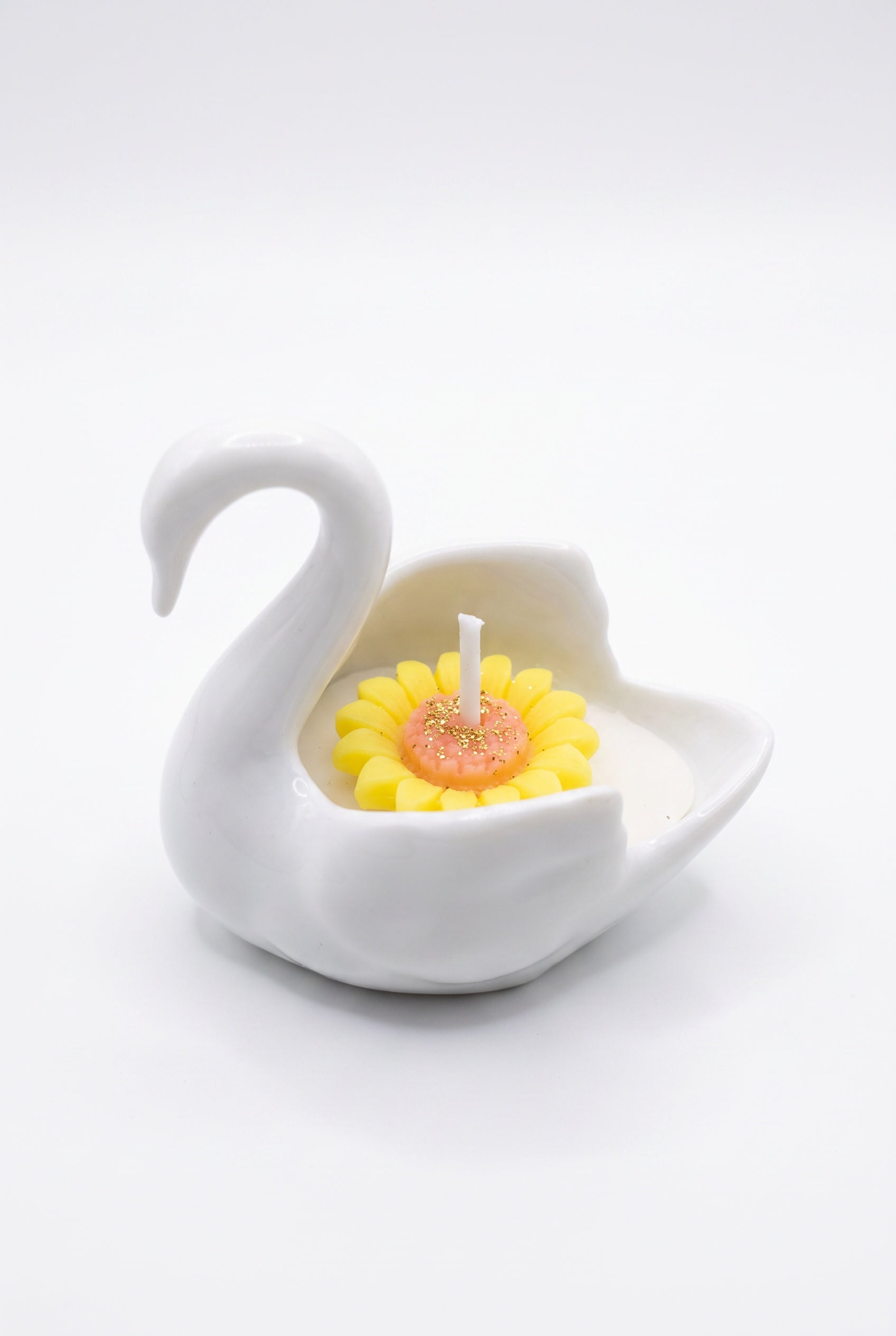 Bougie Porcelaine de Limoges Cygne